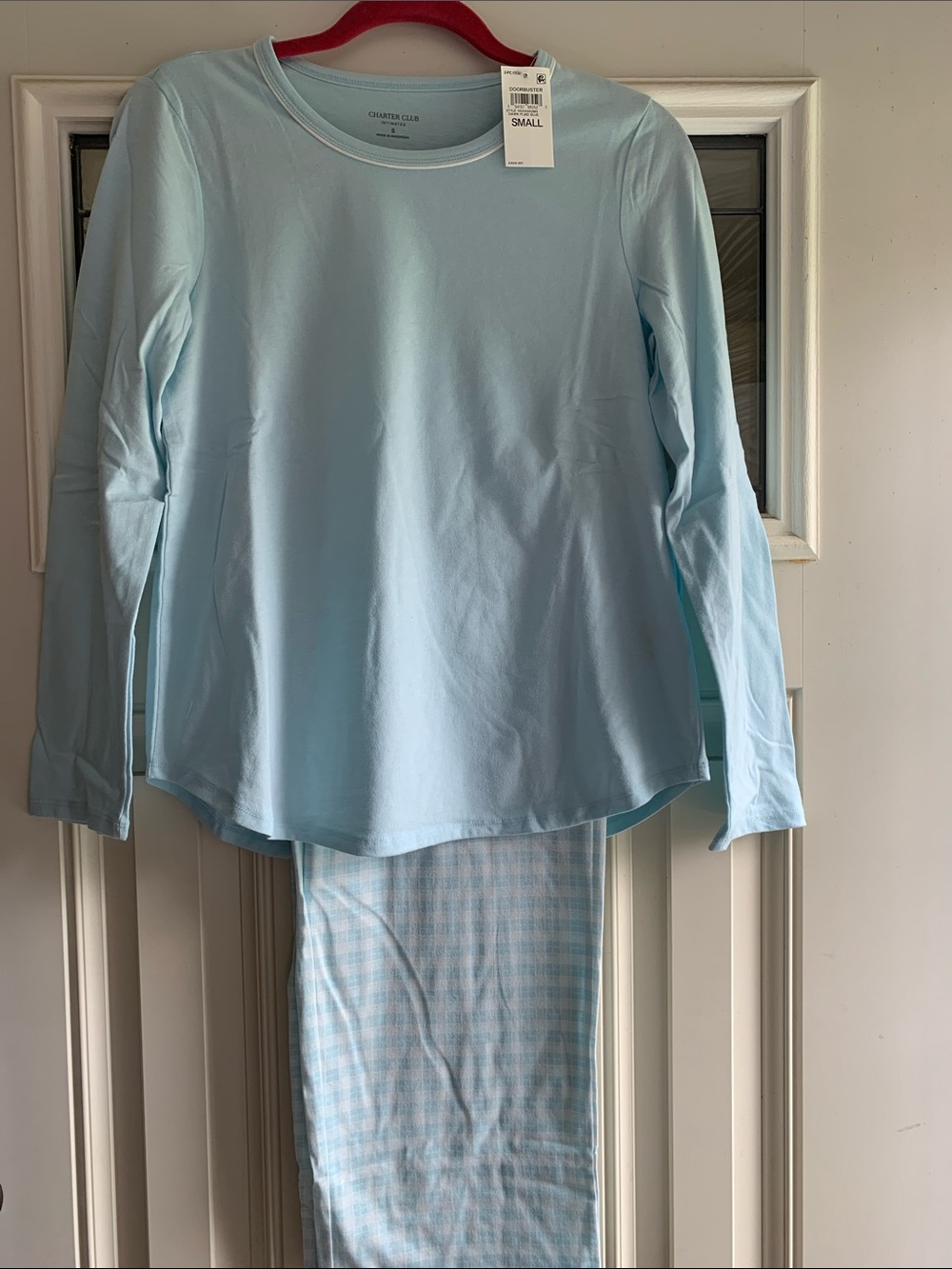 Charter Club Light Blue Women’s Long-Sleeve Pajama Set